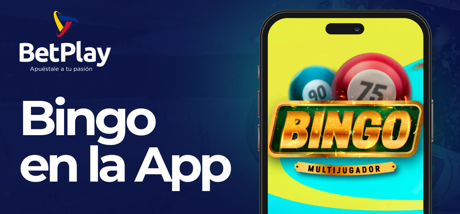 Jugadores colombianos pueden mejorar su juego de bingo en la app de BetPlay.